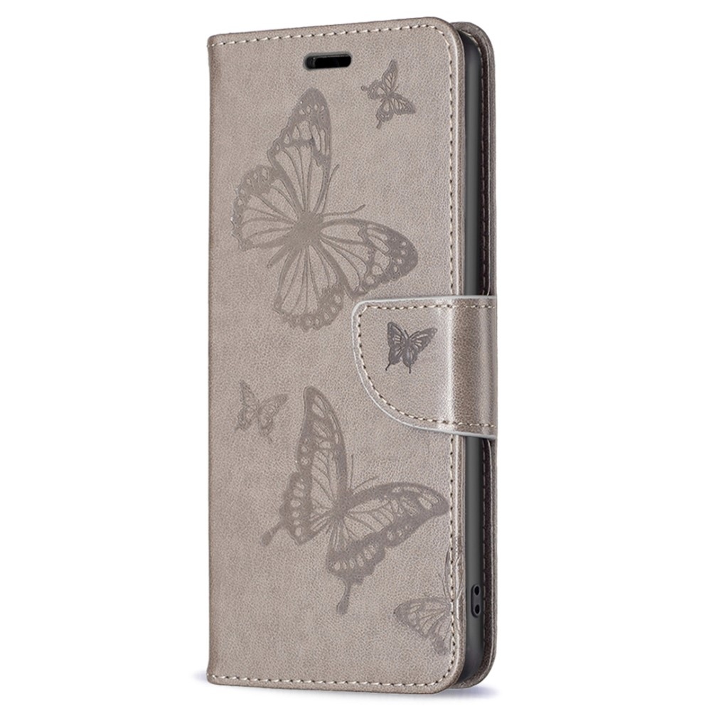 Butterfly knižkové puzdro na Xiaomi Redmi Note 12S - šedé