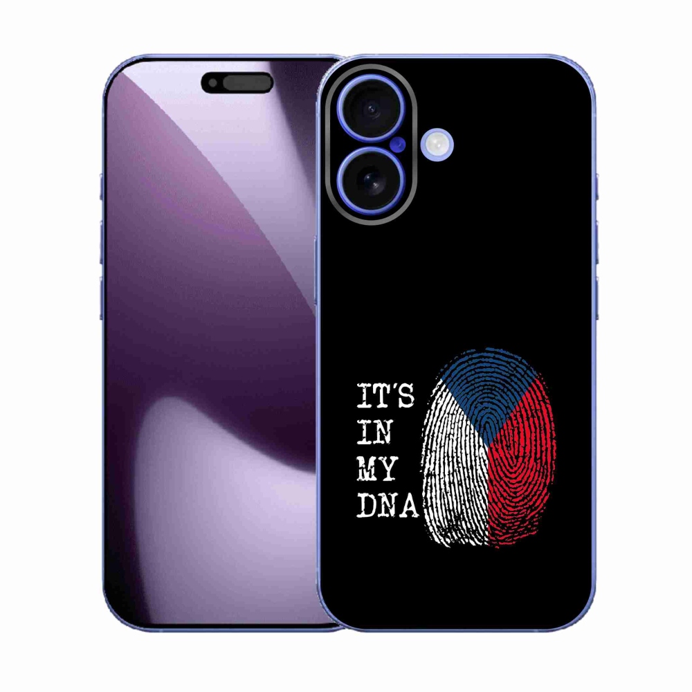 Gélový kryt mmCase na iPhone 17 - vlajka odtlačok prsta čierne pozadie