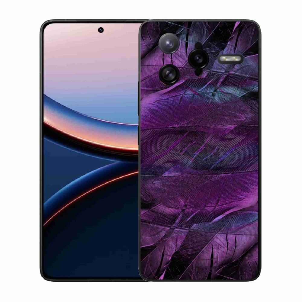 Gélový kryt mmCase na Xiaomi Poco F7 Ultra - fialové pierka