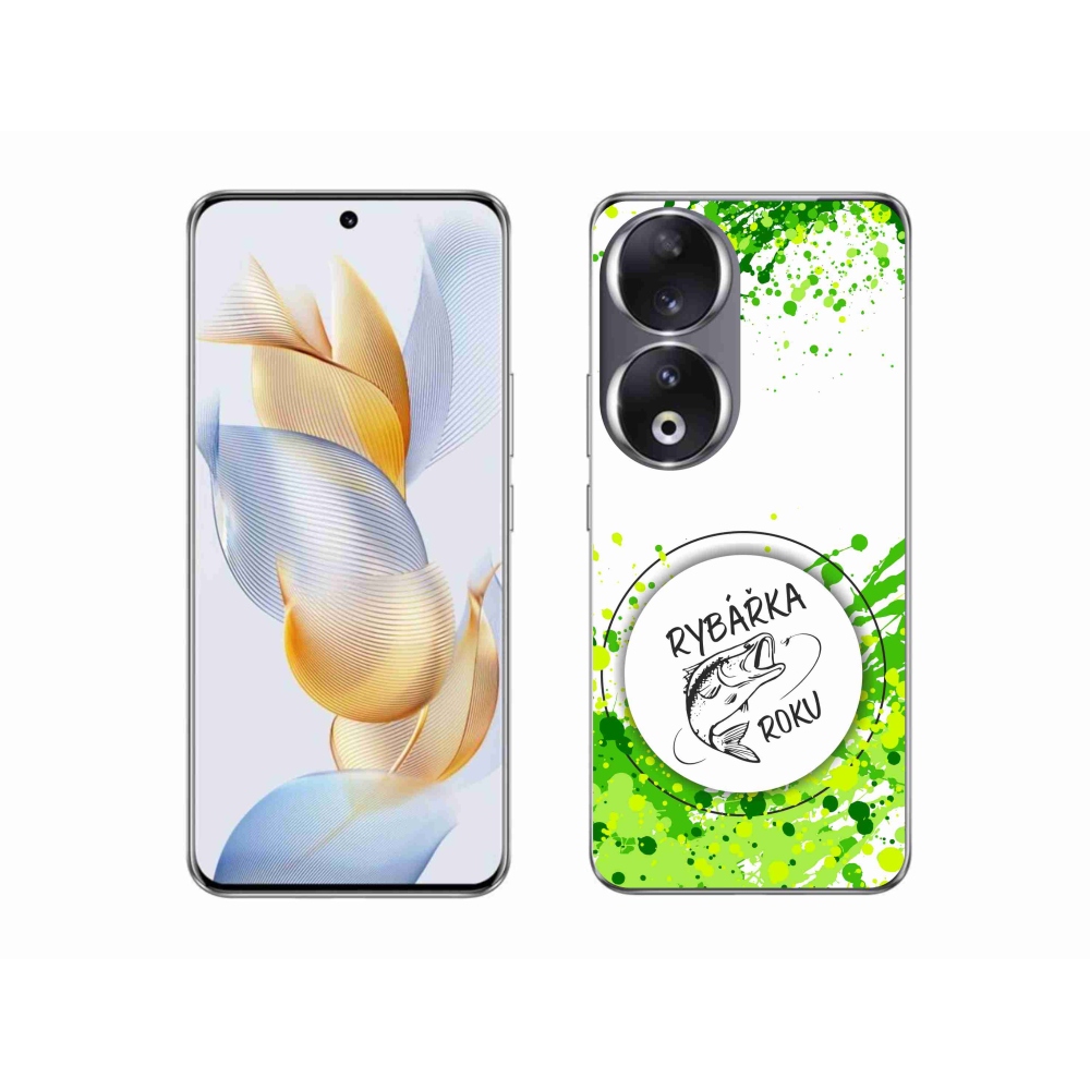 Gélový kryt mmCase na Honor 90 - rybárka roku biele pozadie