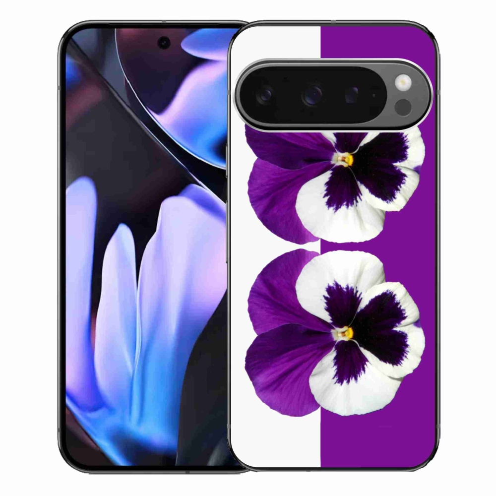 Gélový kryt mmCase na Google Pixel 9 Pro XL - fialovobiely kvet