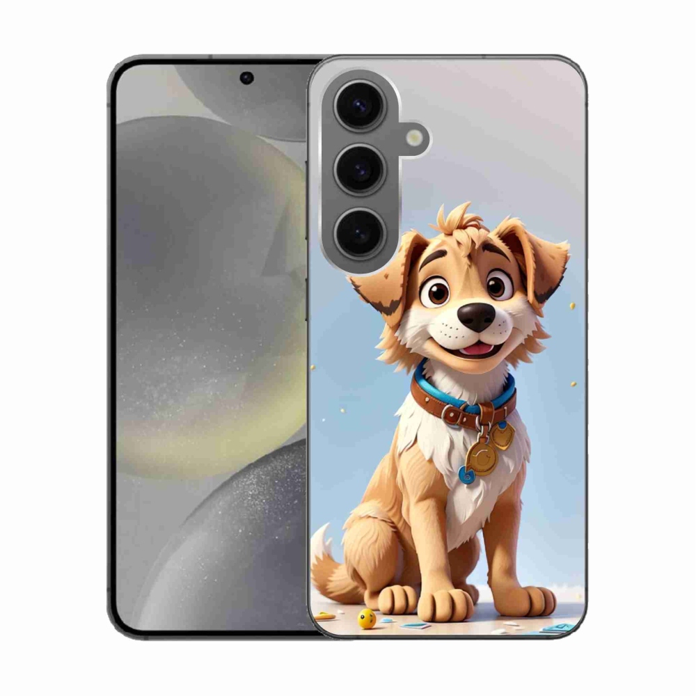 Gélový kryt mmCase na Samsung Galaxy S24 - kreslené šteňa
