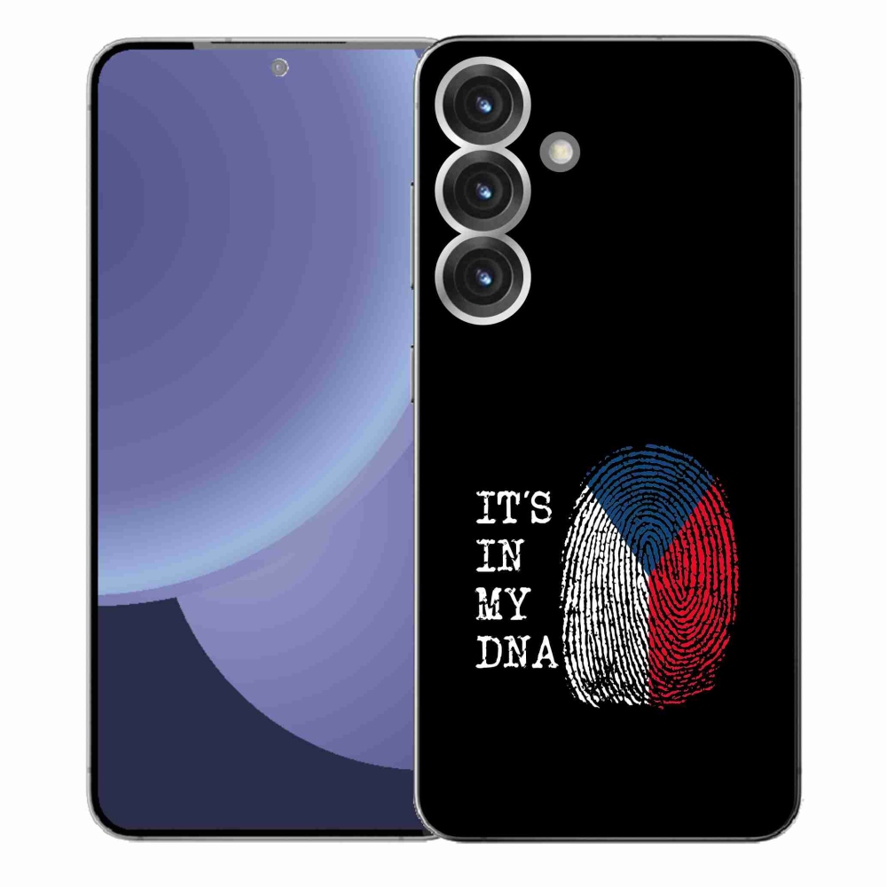 Gélový kryt mmCase na Samsung Galaxy S25+ - vlajka odtlačok prsta čierne pozadie