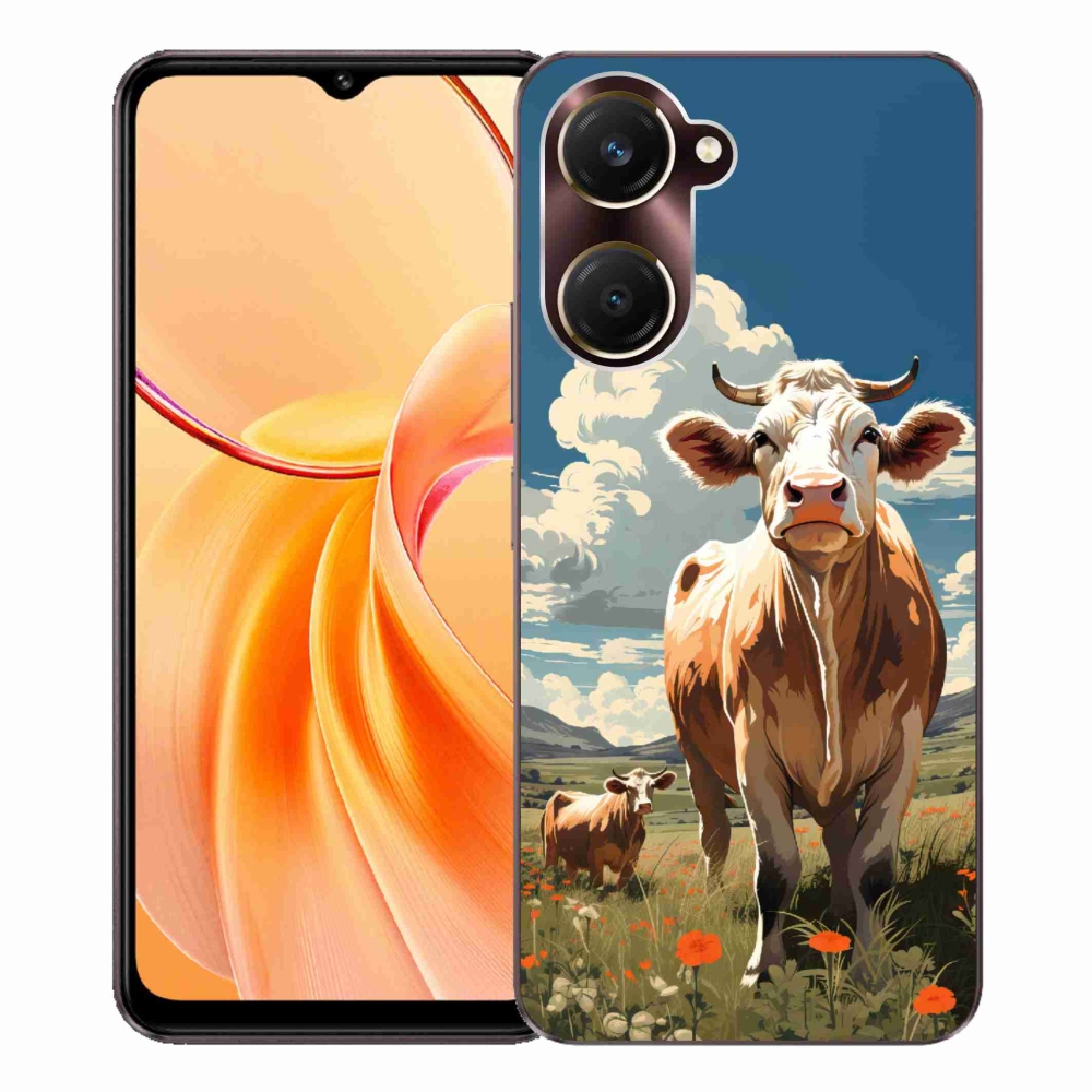 Gélový kryt mmCase na Vivo Y28s 5G - kravy na lúke