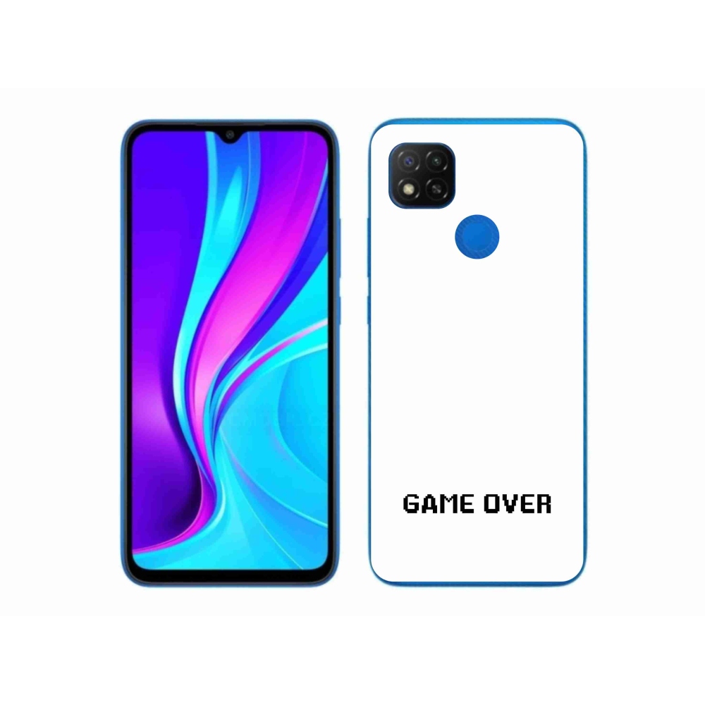 Gélový kryt mmCase na Xiaomi Redmi 9C - game over biele pozadie