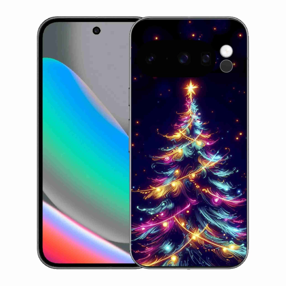 Gélový kryt mmCase na Google Pixel 10 Pro - neónový vianočný stromček