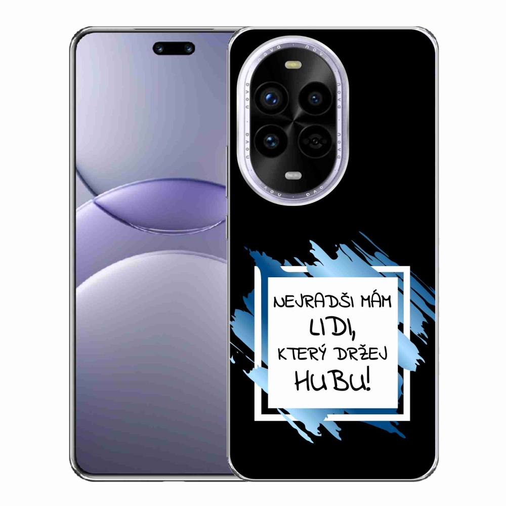 Gélový kryt mmCase na Huawei Nova 13 Pro 5G - vtipný text 7 bieločierne pozadie