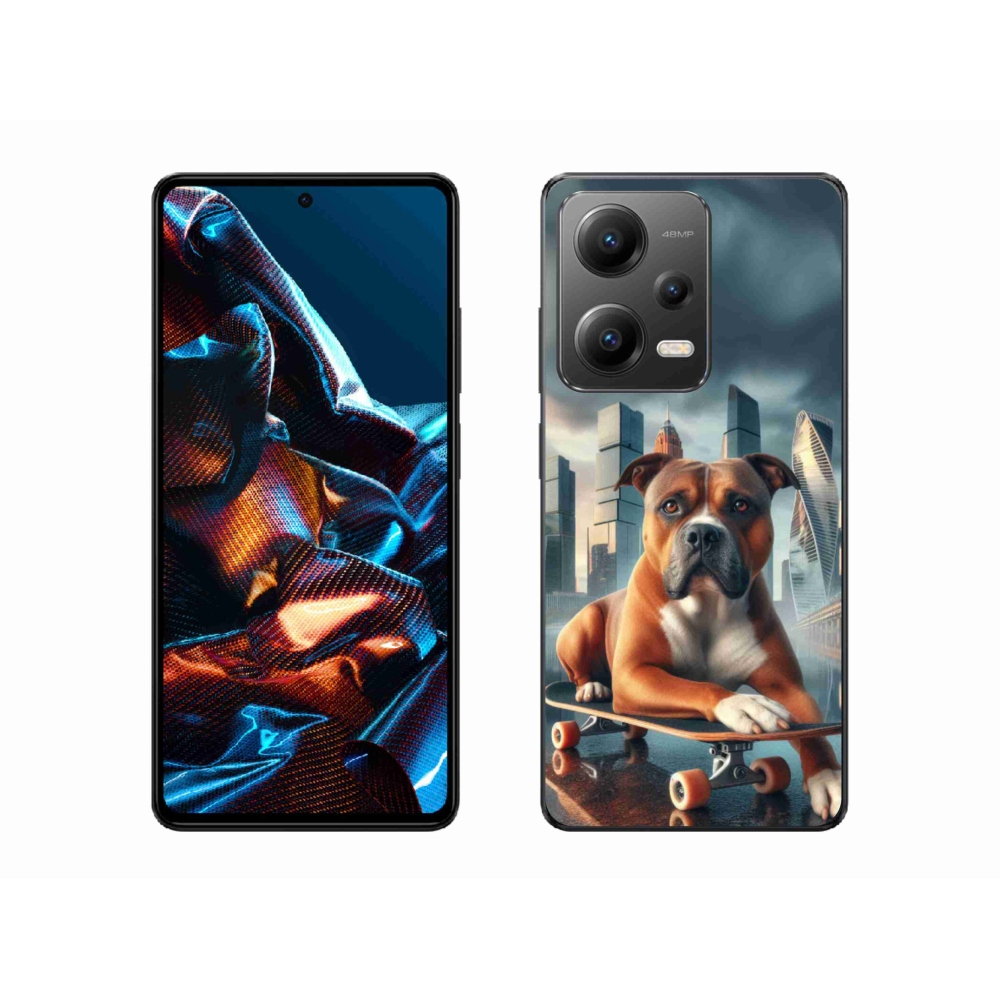 Gélový kryt mmCase na Xiaomi Redmi Note 12 Pro 5G - pes na skateboarde