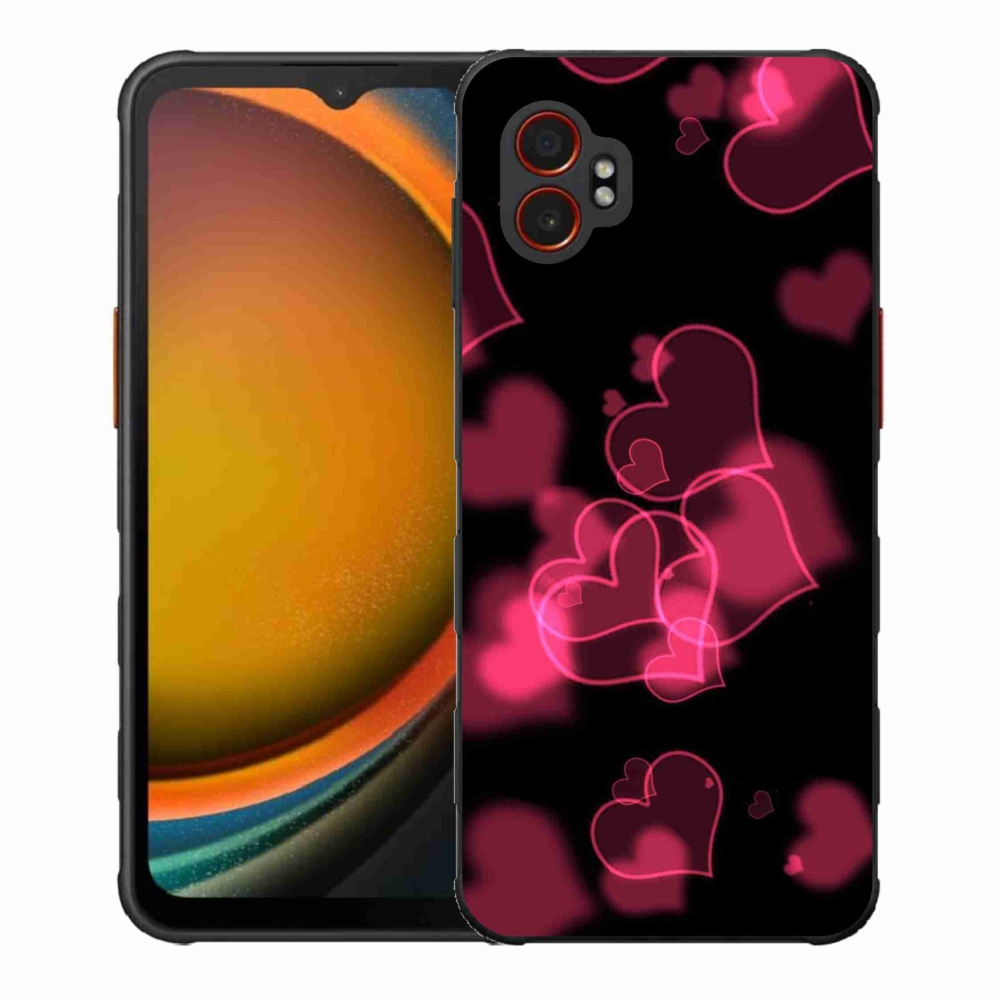 Gélový kryt mmCase na Samsung Galaxy Xcover 7 Pro - červené srdiečka