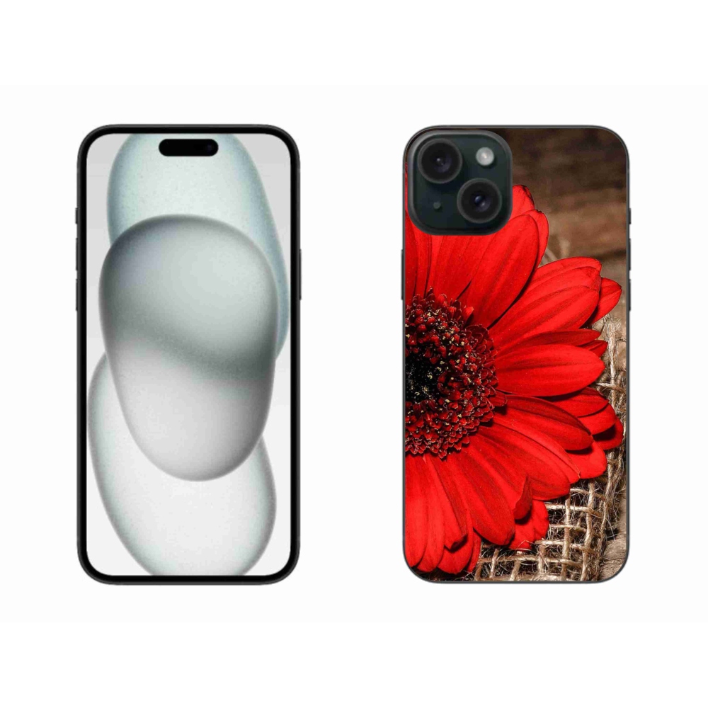 Gélový kryt mmCase na iPhone 15 Plus - gerbera