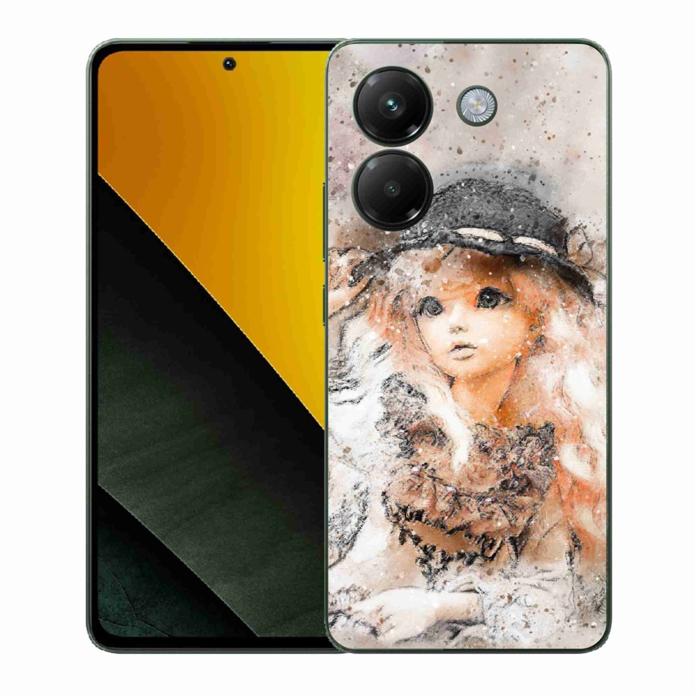 Gélový kryt mmCase na Xiaomi Poco M7 Pro 5G - dievčatko s klobúkom