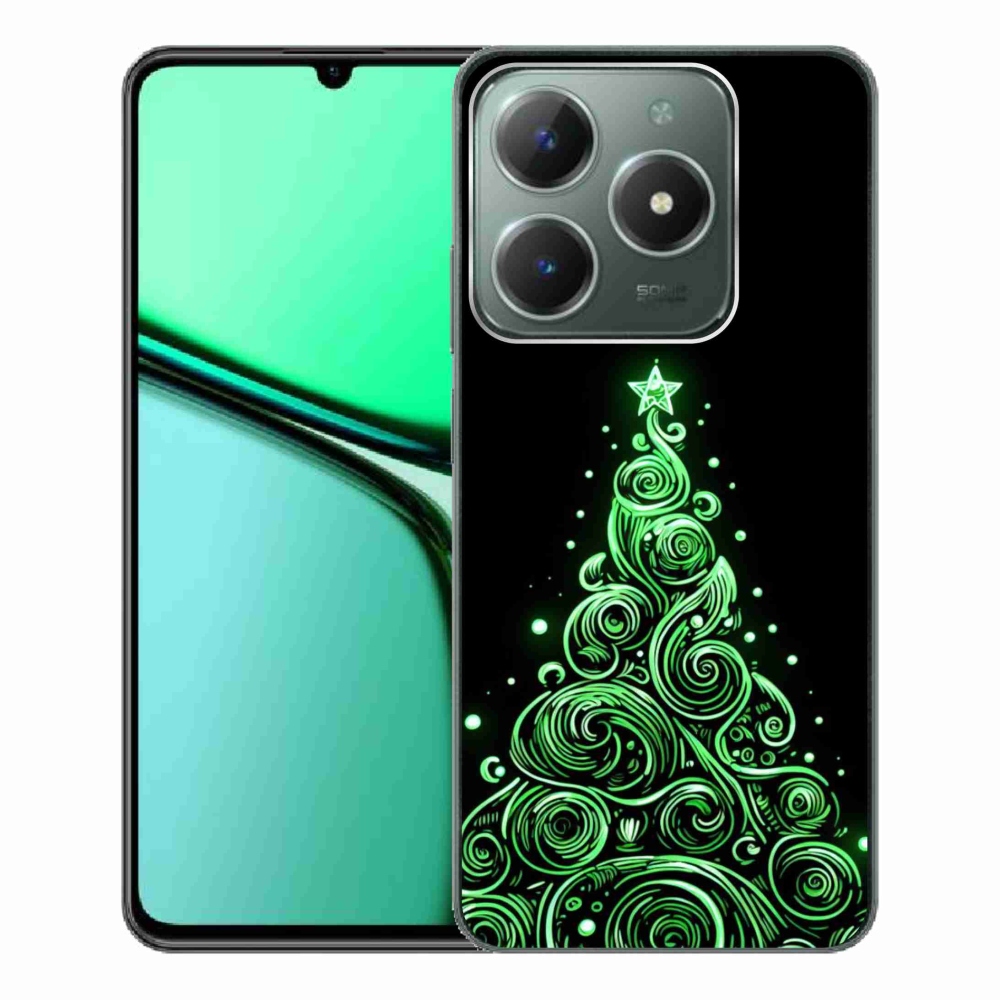 Gélový kryt mmCase na Realme C61 - neónový vianočný stromček 3