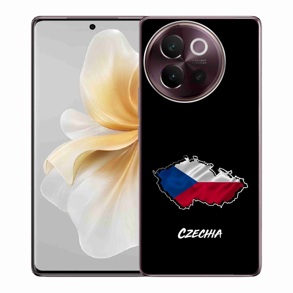Gélový kryt mmCase na Vivo V40 Lite 5G - Czechia čierne pozadie