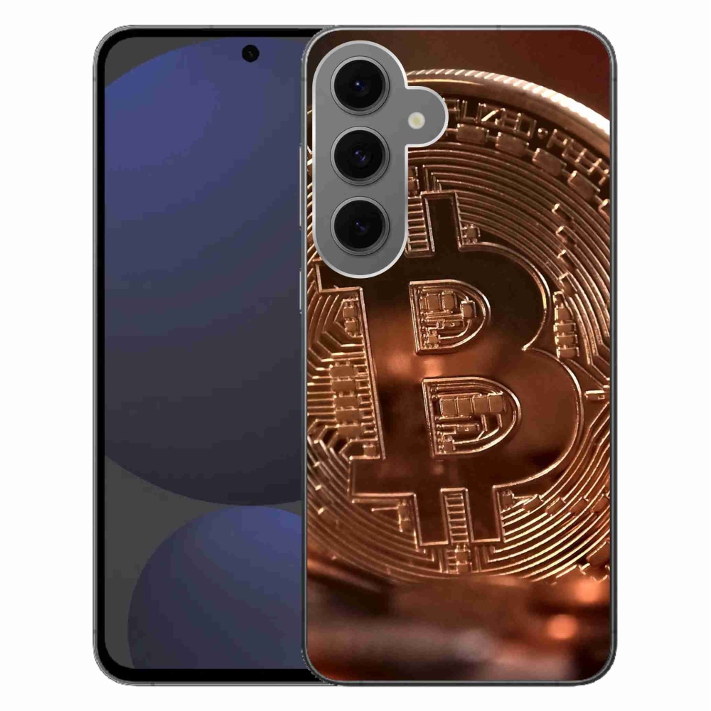 Gélový kryt mmCase na Samsung Galaxy S24 FE - bitcoin