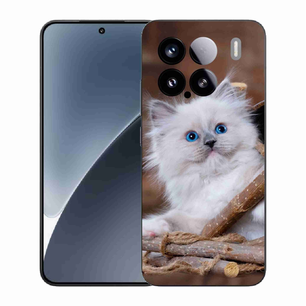 Gélový kryt mmCase na Xiaomi 15 - biele mačiatko