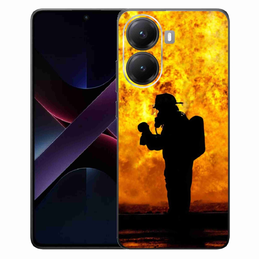 Gélový kryt mmCase na Xiaomi Poco X7 Pro 5G - hasič