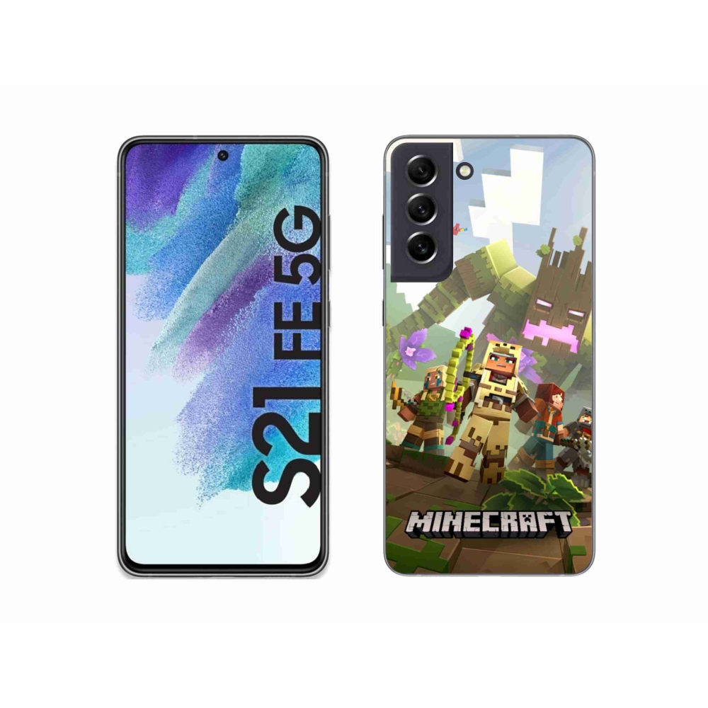 Gélový kryt mmCase na Samsung Galaxy S21 FE 5G - minecraft 1