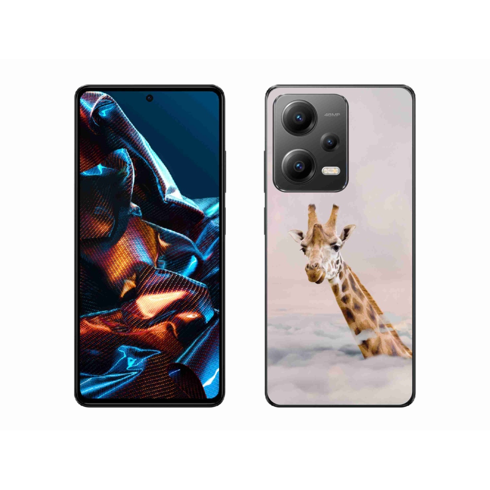 Gélový kryt mmCase na Xiaomi Redmi Note 12 Pro 5G - žirafa v oblakoch