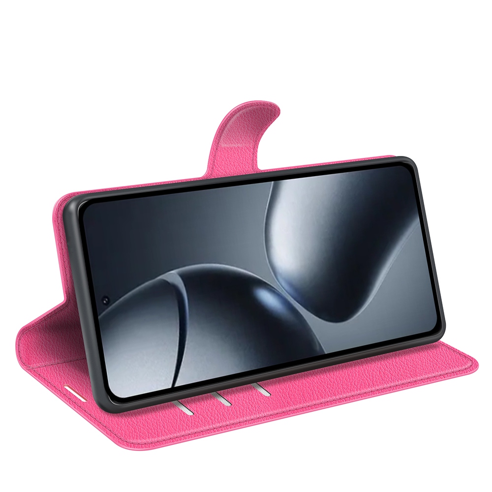 Litchi knižkové puzdro na Xiaomi 15T - rose