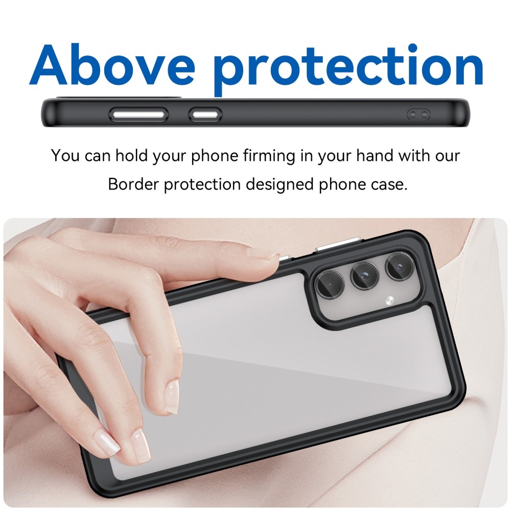 Gélový obal s pevným chrbtom na Samsung Galaxy M55 5G - čierny