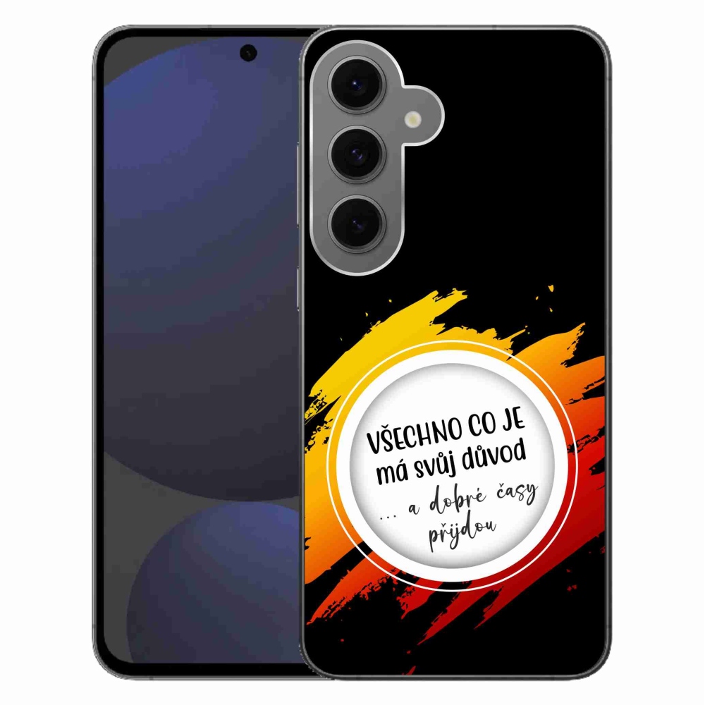 Gélový kryt mmCase na Samsung Galaxy S24 FE - citát 3 čierne pozadie
