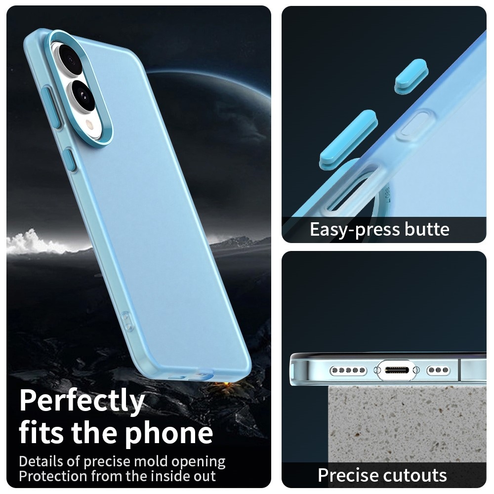 Candys matný gélový obal na Samsung Galaxy S25 Edge - svetlomodrý