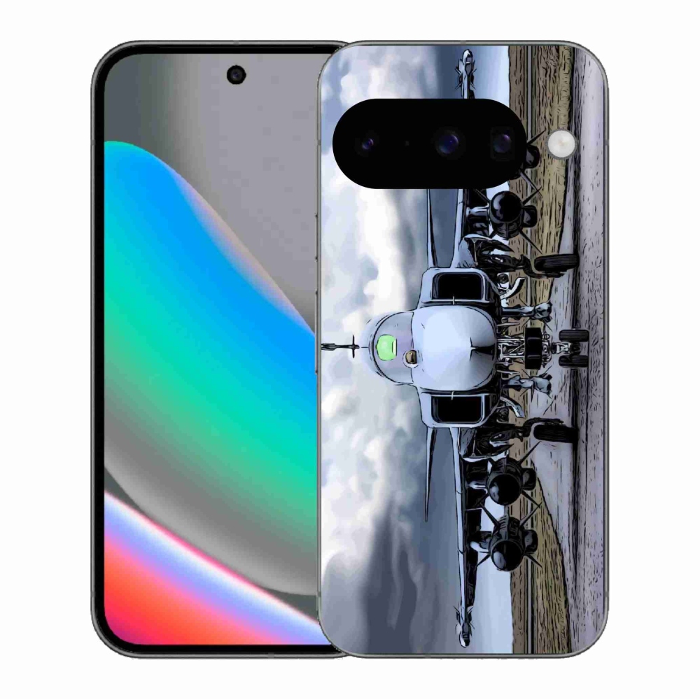 Gélový kryt mmCase na Google Pixel 10 - vojenské lietadlo