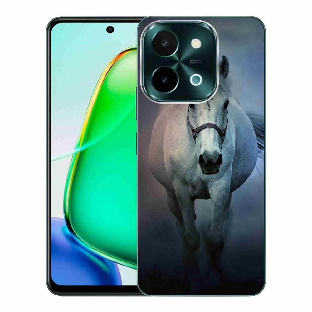 Gélový obal mmCase na Vivo Y28 - bežiaci biely kôň