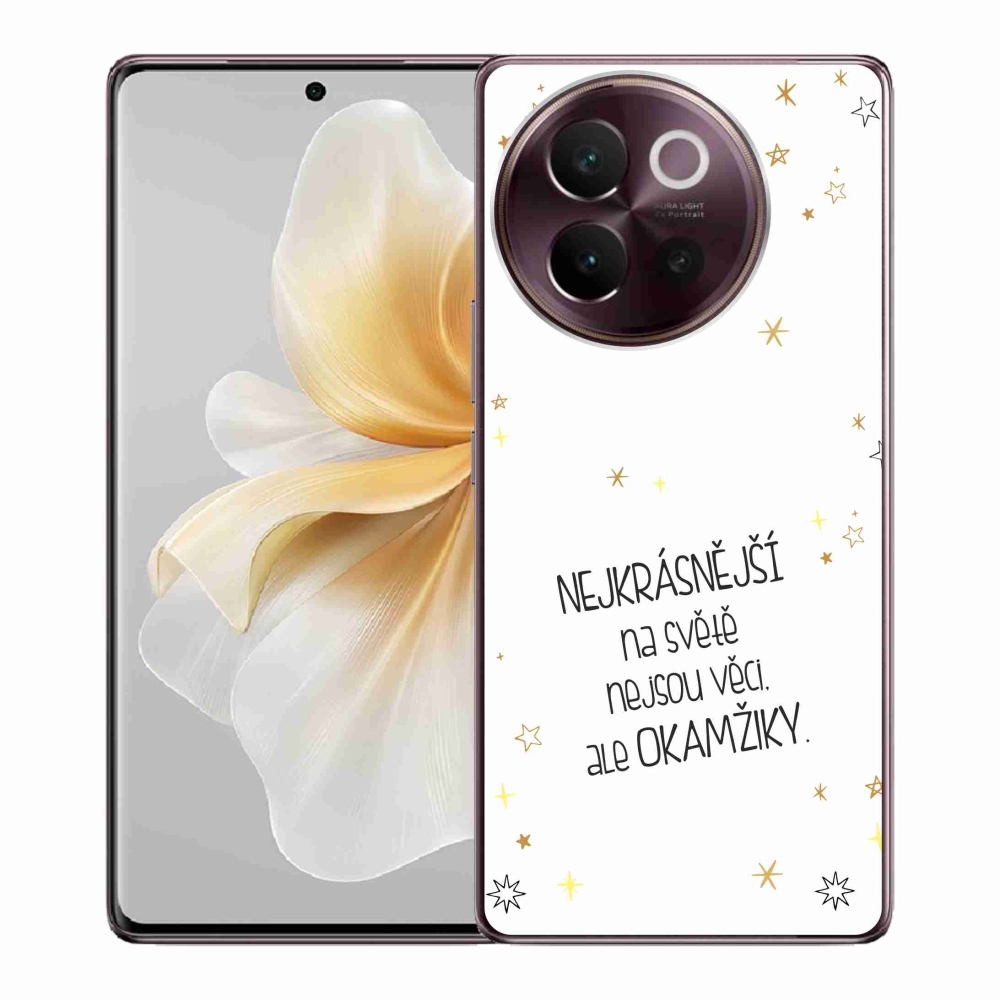 Gélový kryt mmCase na Vivo V40 Lite 5G - citát 4 biele pozadie
