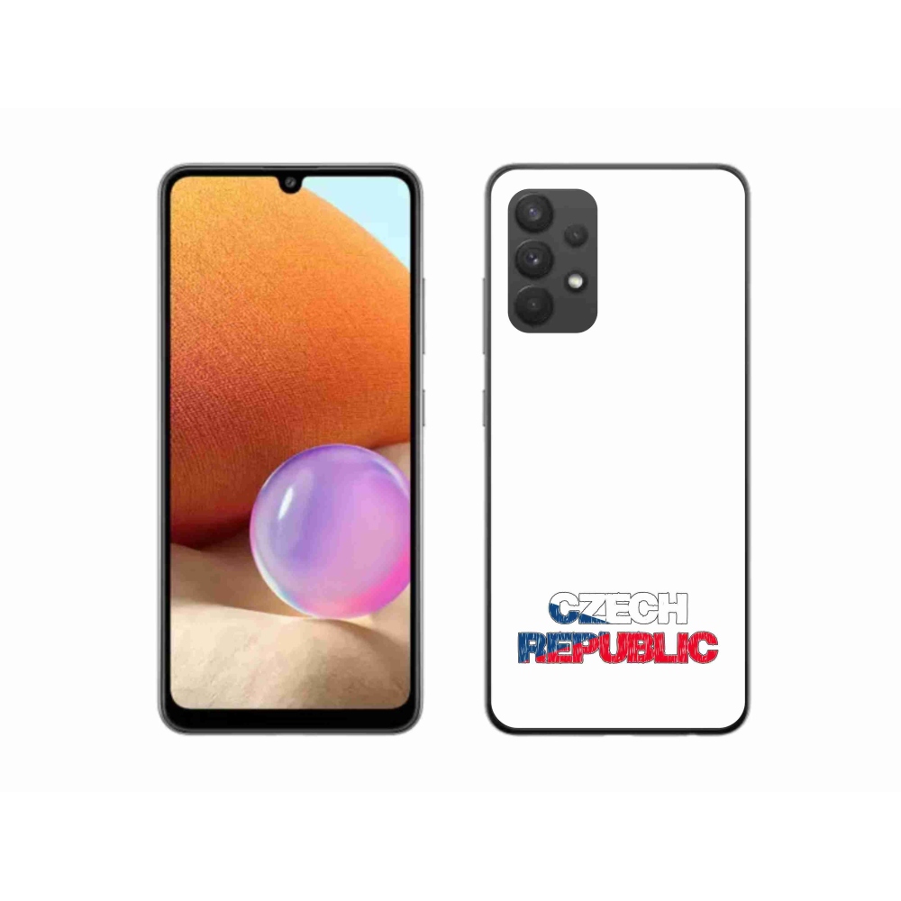 Gélový kryt mmCase na Samsung Galaxy A32 4G - Czech Republic biele pozadie
