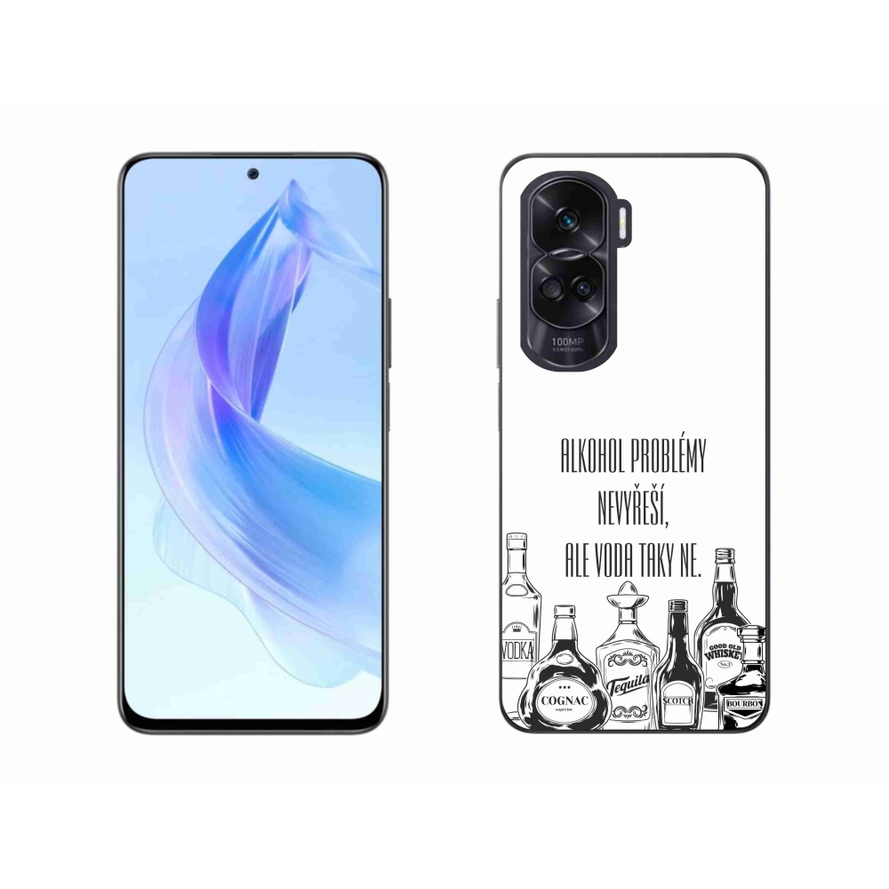 Gélový kryt mmCase na Honor 90 Lite - vtipný text biele pozadie