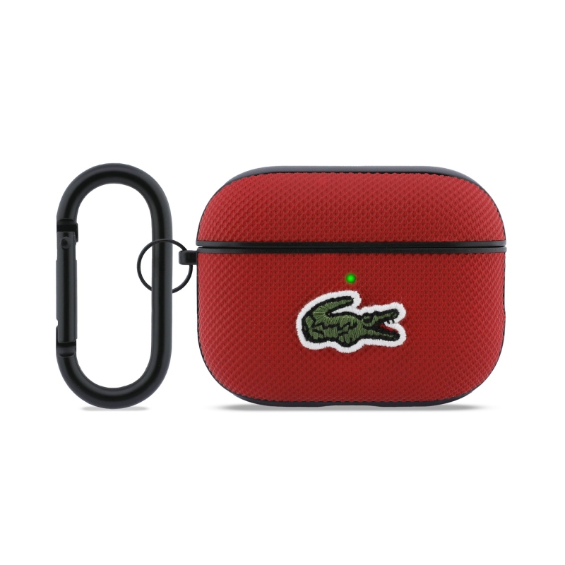 Lacoste Petit Pique Croc Logo Patch Puzdro pre AirPods Pro 3 Red
