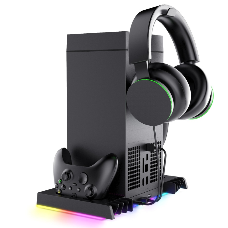 iPega XBX024S Multifunkčný Nabíjací RGB Stojan s Chladením pre Xbox