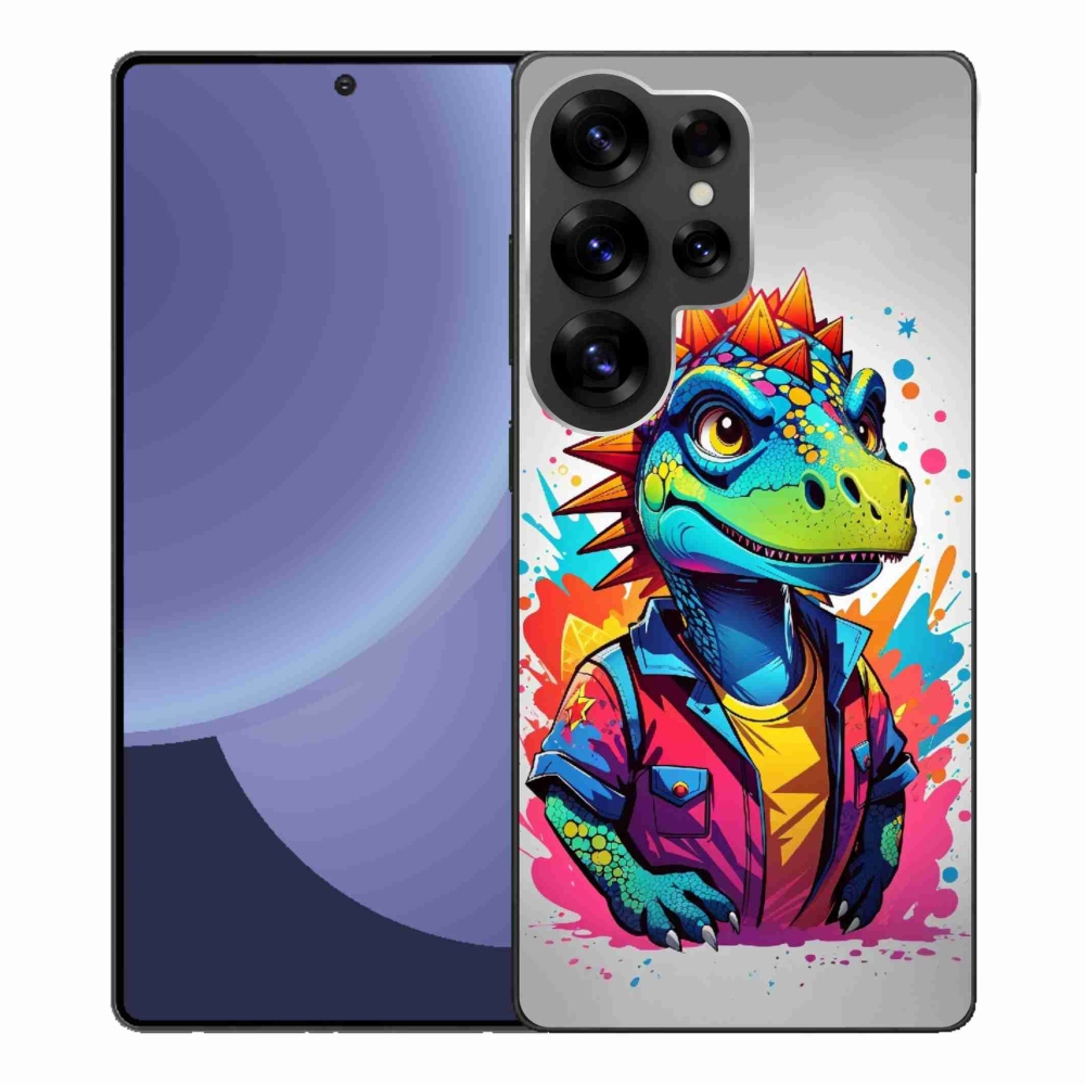 Gélový kryt mmCase na Samsung Galaxy S25 Ultra - farebný dinosaurus