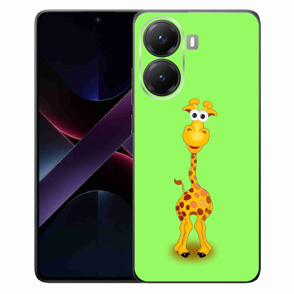 Gélový kryt mmCase na Xiaomi Poco X7 Pro 5G - kreslená žirafa