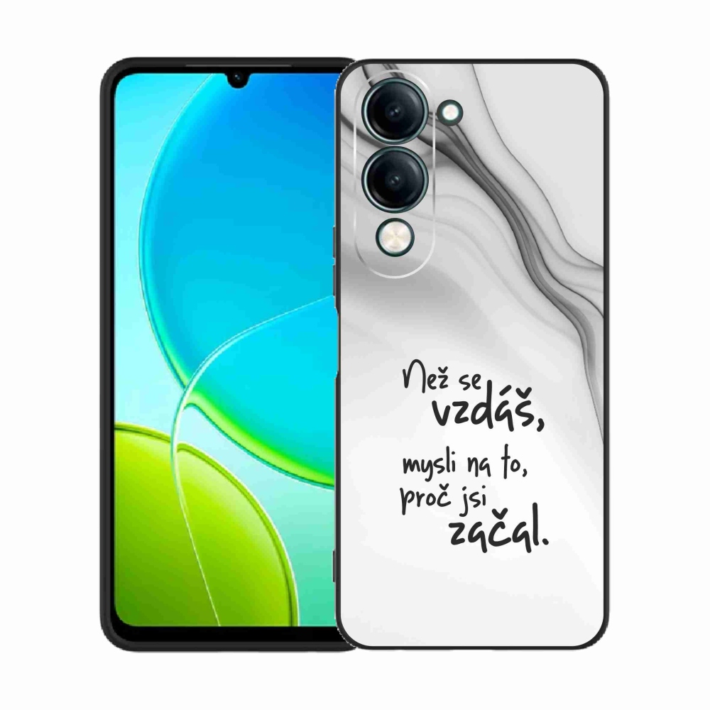 Gélový kryt mmCase na Vivo Y29s 5G - citát 2 biele pozadie