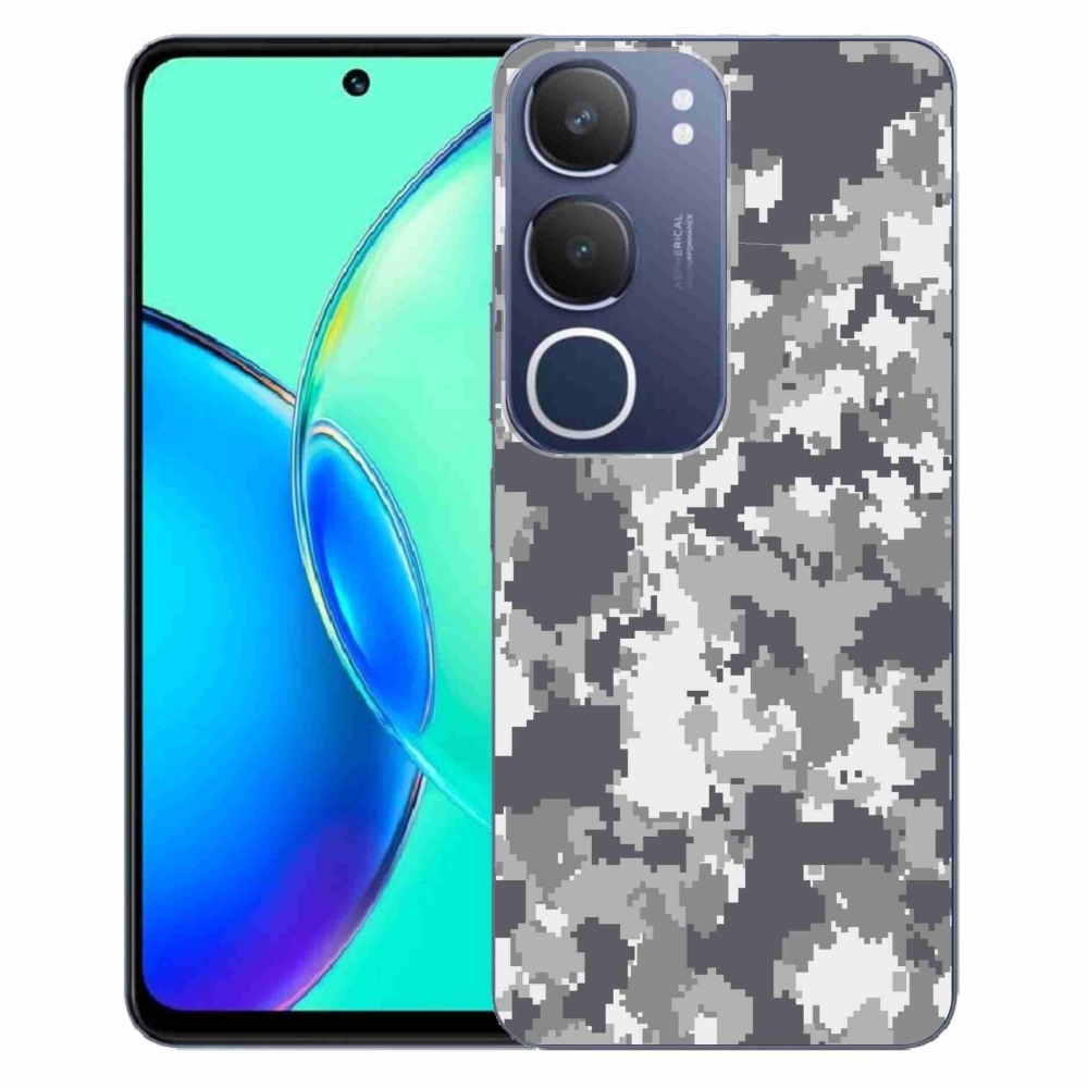 Gélový kryt mmCase na Vivo Y19s - maskáčový vzor 2
