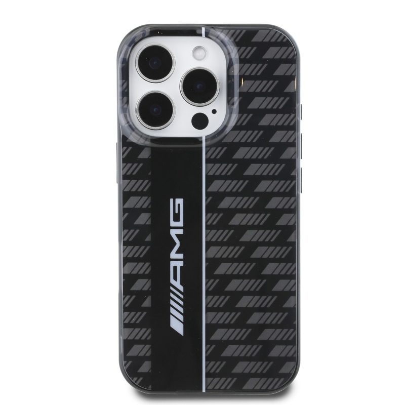 AMG Carbon Pattern Zadný Kryt pre iPhone 16 Pro Max Black