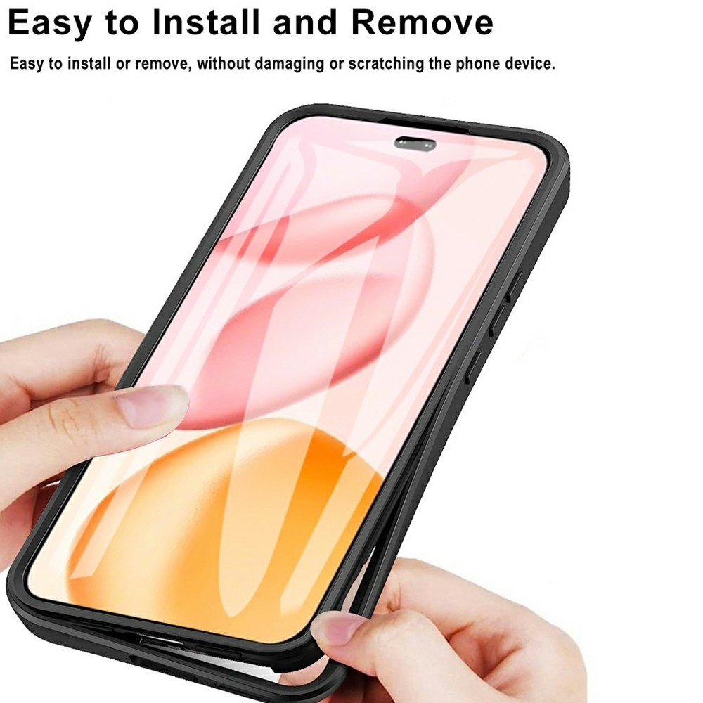 Acryl gélový obal s rámčekom pre ochranou displeja na Honor 400 Pro - čierny