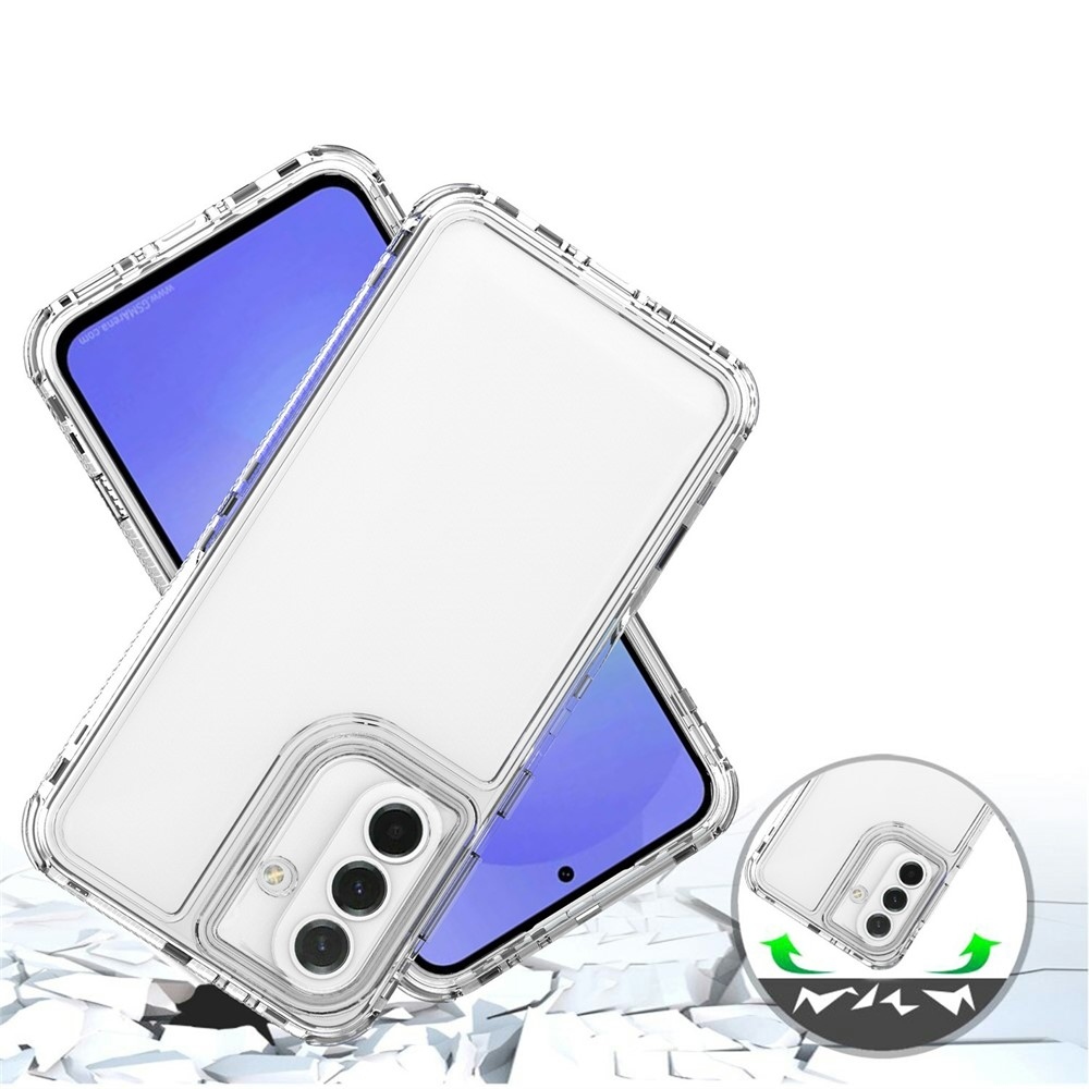 Acryl gélový obal s rámčekom pre ochranu displeja na Samsung Galaxy A37 5G/A36 5G/A56 5G - priehľadný