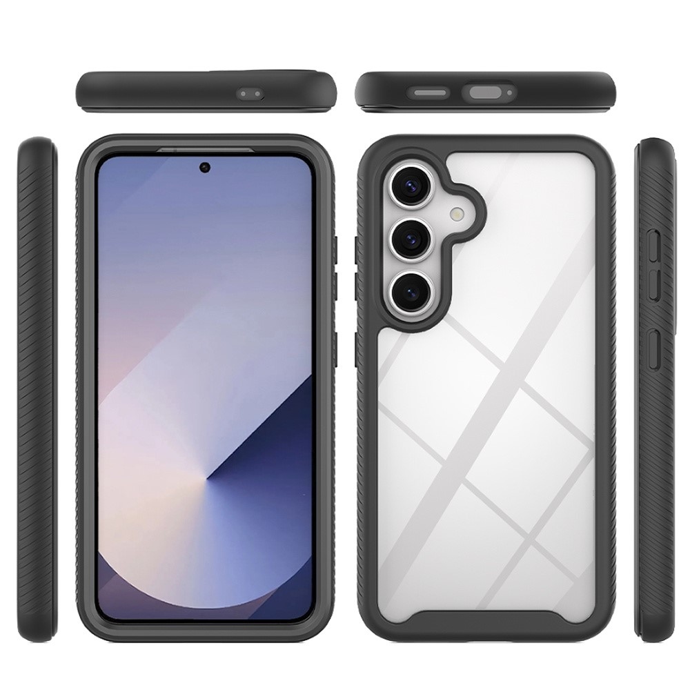 Acryl gélový obal s rámčekom pre ochranu displeja na Samsung Galaxy A57 5G - čierny