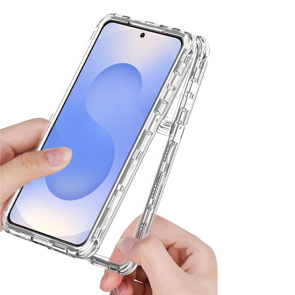 Acryl gélový obal s rámčekom pre ochranou displeja na Samsung Galaxy S26+ - priehľadný