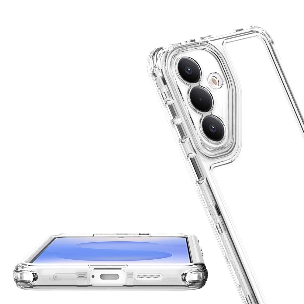 Acryl gélový obal s rámčekom pre ochranou displeja na Samsung Galaxy S26/S26 Pro - priehľadný