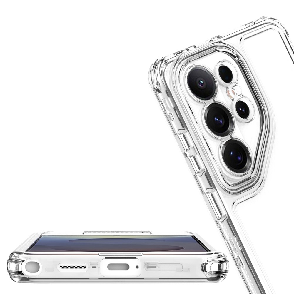 Acryl gélový obal s rámčekom pre ochranou displeja na Samsung Galaxy S26 Ultra - priehľadný