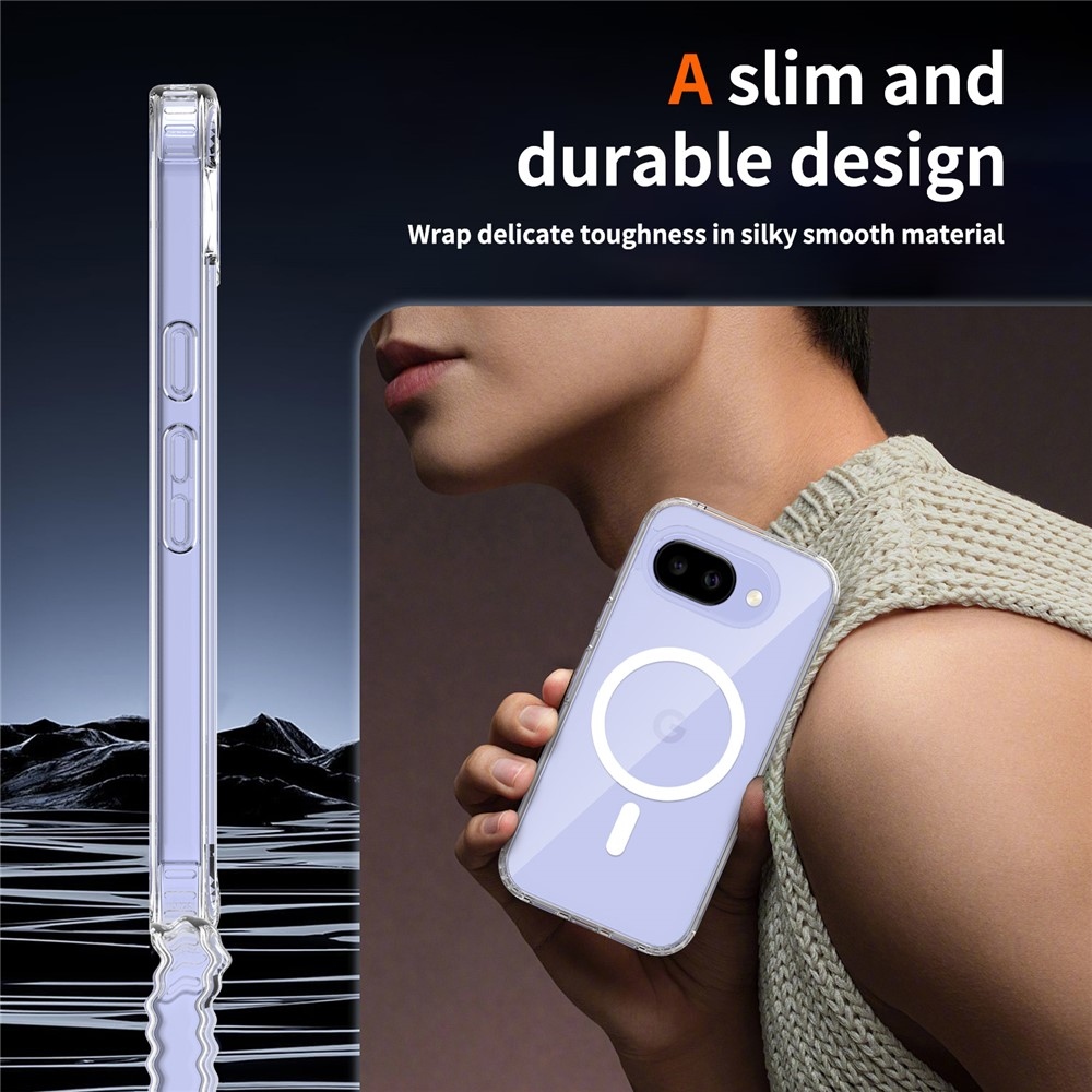 Acryle gélový obal s pevným chrbtom a MagSafe na Google Pixel 10a - priehľadný