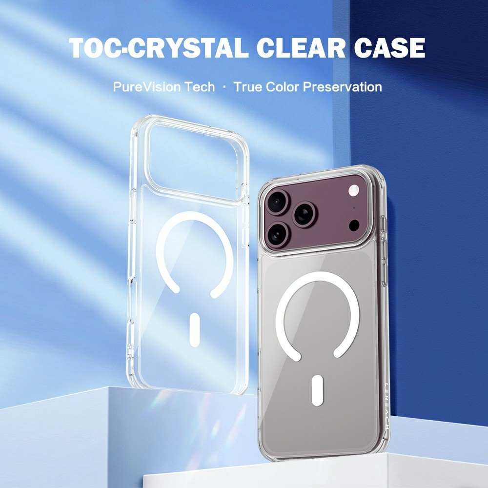 Acryle gélový obal s pevným chrbtom a MagSafe na iPhone 18 Pro/17 Pro - priehľadný