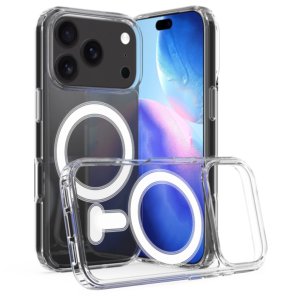 Acryle gélový obal s pevným chrbtom a MagSafe na iPhone 18 Pro Max/17 Pro Max - priehľadný