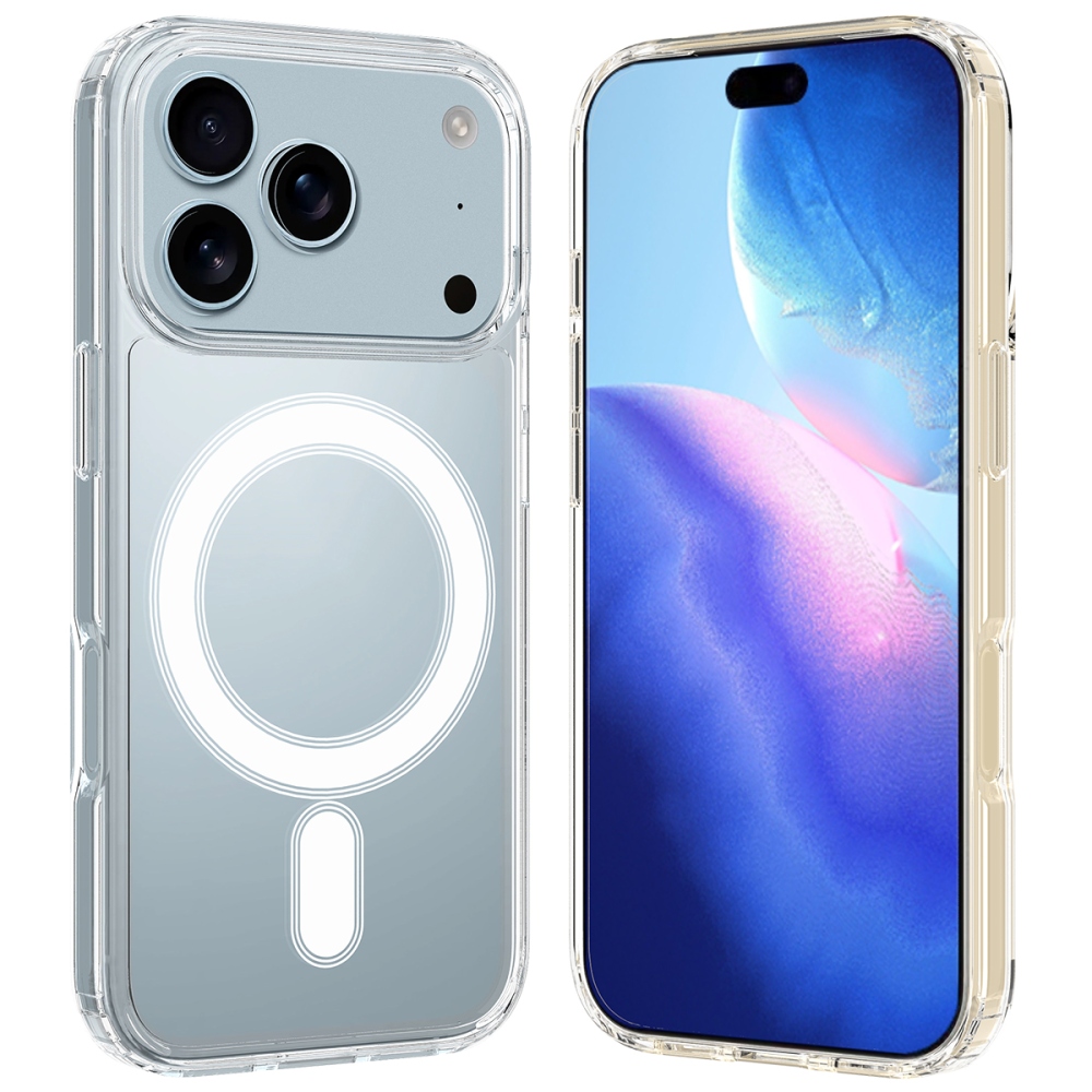 Acryle gélový obal s pevným chrbtom a MagSafe na iPhone 18 Pro Max/17 Pro Max - priehľadný