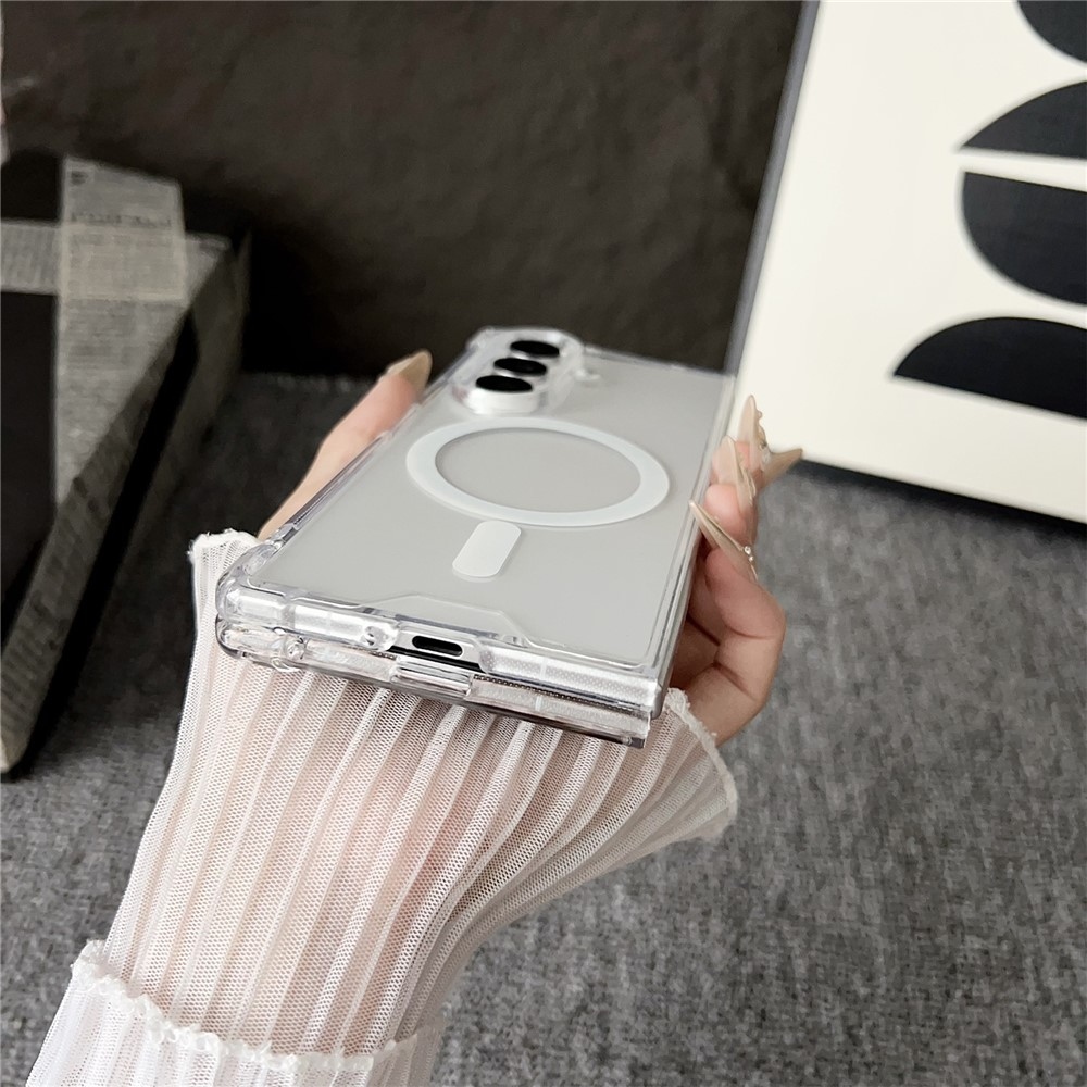 Acryle gélový obal s pevným chrbtom a MagSafe na Samsung Galaxy Z Fold8 Ultra 5G - priehľadný