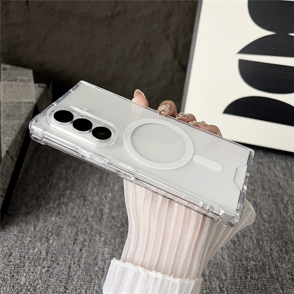 Acryle gélový obal s pevným chrbtom a MagSafe na Samsung Galaxy Z Fold8 Ultra 5G - priehľadný